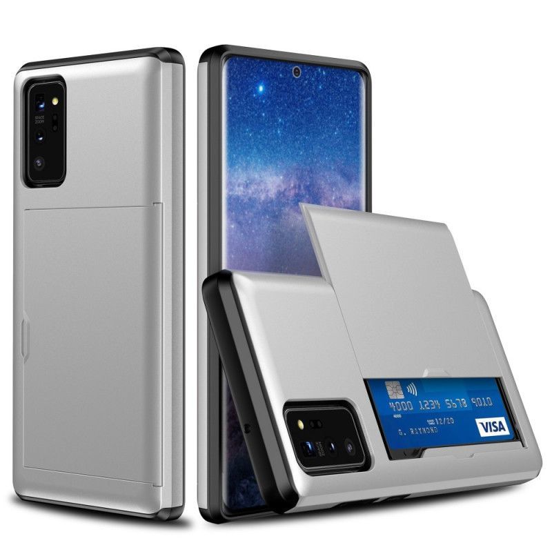 Κάλυμμα Samsung Galaxy Note 20 Μαύρο Θήκη Κάρτας Με Φερμουάρ