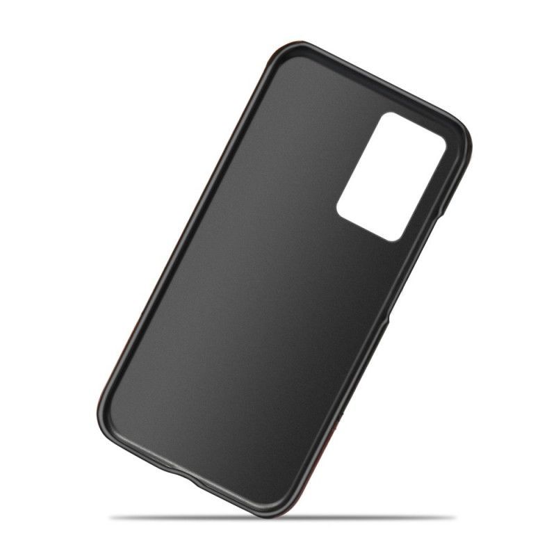 Κάλυμμα Samsung Galaxy Note 20 Ultra Μαύρο Δίχρωμο Δερμάτινο Εφέ Ksq σιλικόνης