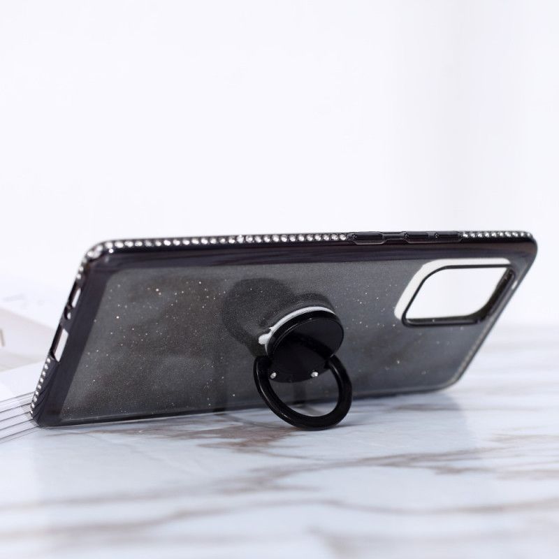 Κάλυμμα Samsung Galaxy S10 Lite Κόκκινο Παγιέτες Και Διαμάντια Δαχτυλιδιού