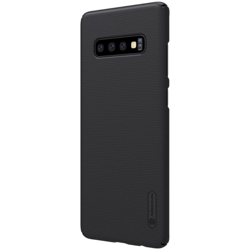 Κάλυμμα Samsung Galaxy S10 Plus Μαύρο Σκληρό Παγωμένο Νίλκιν