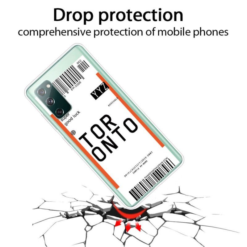 Κάλυμμα Samsung Galaxy S20 FE Θήκες Κινητών Κάρτα Επιβίβασης Στο Τορόντο