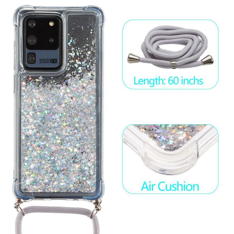 Κάλυμμα Samsung Galaxy S20 Ultra Λευκό Πούλιες Με Κορδόνι