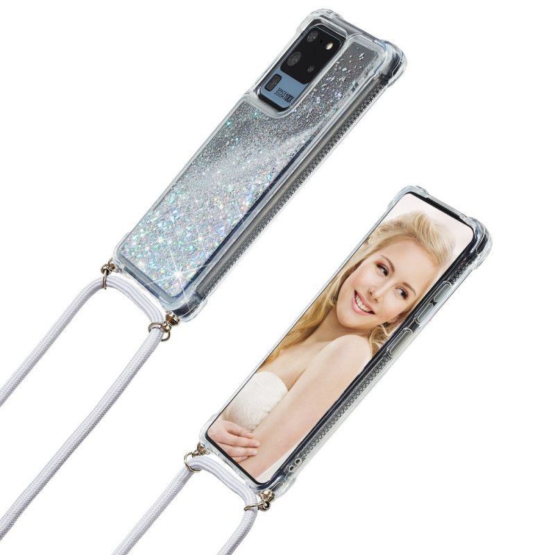 Κάλυμμα Samsung Galaxy S20 Ultra Λευκό Πούλιες Με Κορδόνι