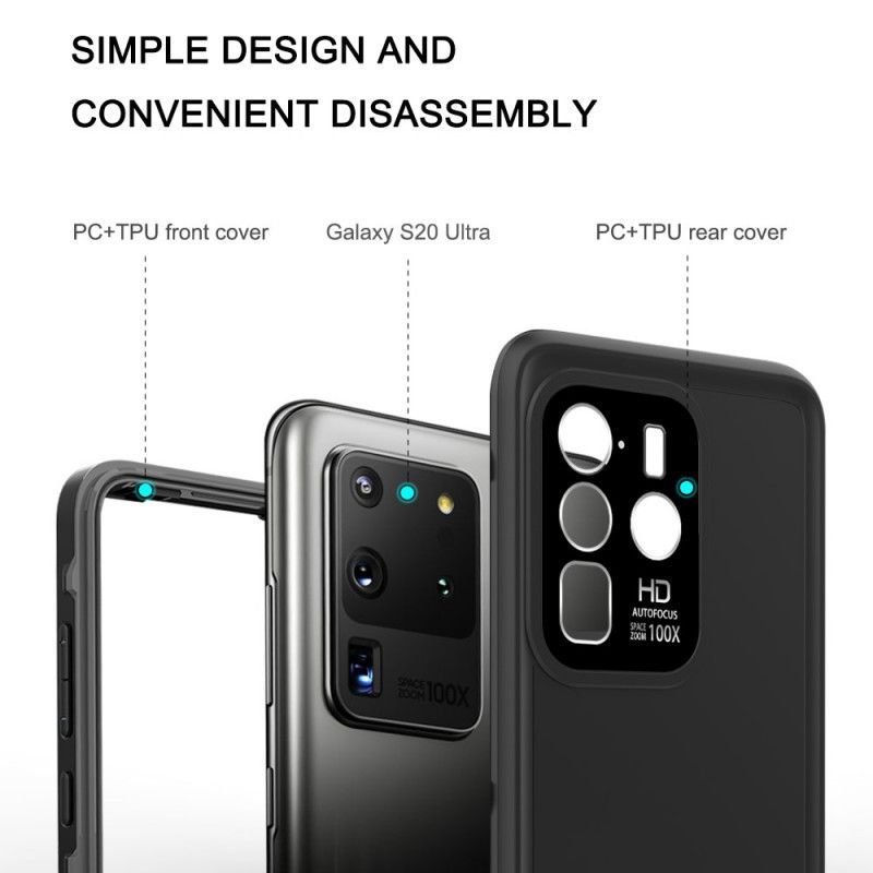 Κάλυμμα Samsung Galaxy S20 Ultra Μαύρο Αδιάβροχη Κόκκινη Πιπεριά