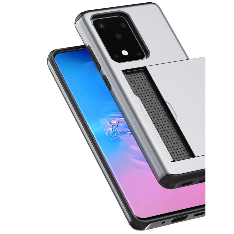 Κάλυμμα Samsung Galaxy S20 Ultra Μαύρο Άκαμπτη Φανταχτερή Θήκη Κάρτας