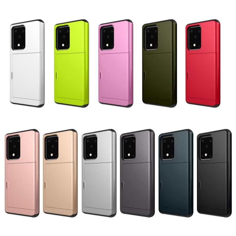 Κάλυμμα Samsung Galaxy S20 Ultra Μαύρο Άκαμπτη Φανταχτερή Θήκη Κάρτας