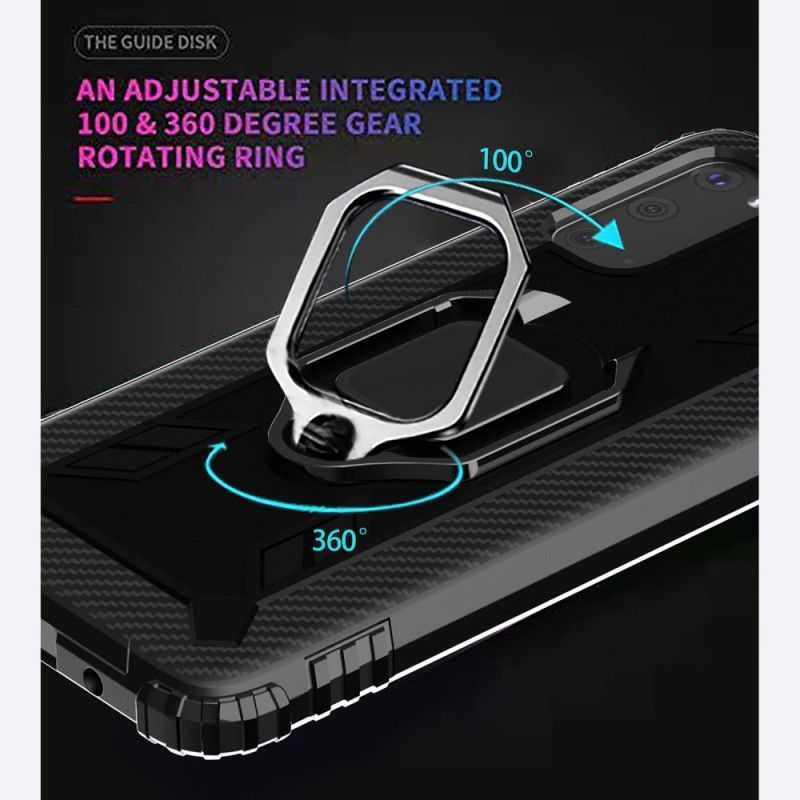 Κάλυμμα Samsung Galaxy S20 Ultra Μαύρο Δακτύλιος Και Ανθρακονήματα