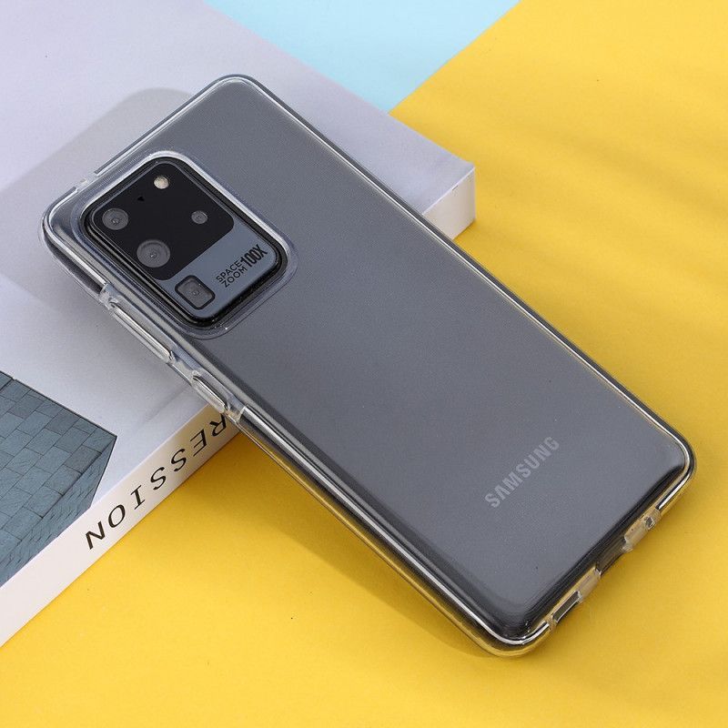 Κάλυμμα Samsung Galaxy S20 Ultra Μαύρο Διαφανείς Χρωματιστές Άκρες