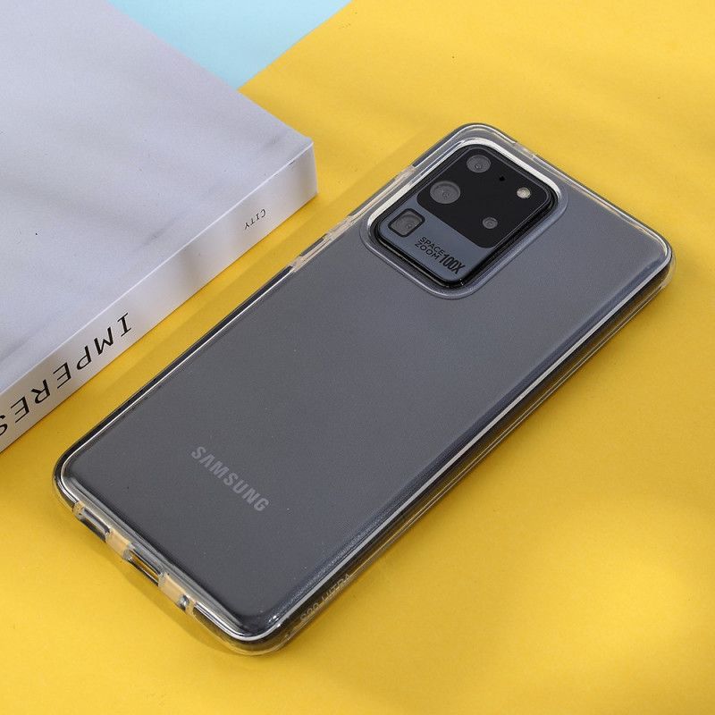 Κάλυμμα Samsung Galaxy S20 Ultra Μαύρο Διαφανείς Χρωματιστές Άκρες