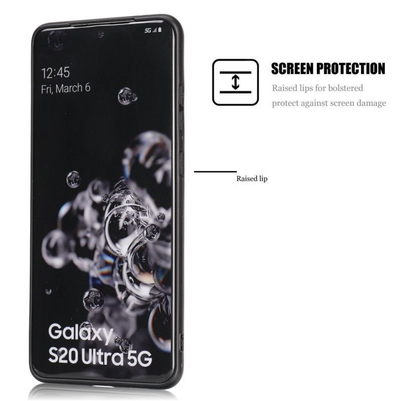 Κάλυμμα Samsung Galaxy S20 Ultra Μαύρο Εμφάνιση Δέρματος