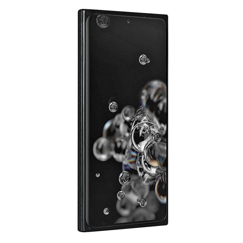 Κάλυμμα Samsung Galaxy S20 Ultra Μαύρο Γνήσιο Δέρμα Λίτσι Με Λουράκι