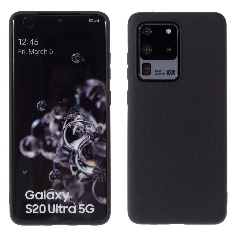 Κάλυμμα Samsung Galaxy S20 Ultra Μαύρο Ματ Σιλικόνη
