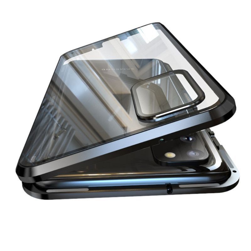 Κάλυμμα Samsung Galaxy S20 Ultra Μαύρο Μεταλλικές Άκρες Και Σκληρυμένο Γυαλί