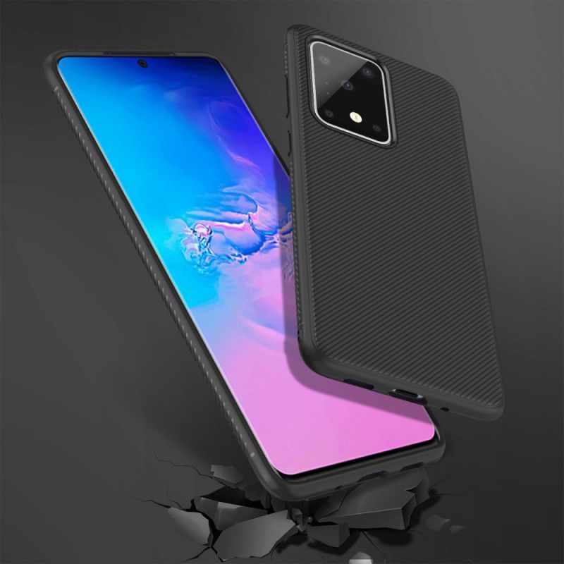 Κάλυμμα Samsung Galaxy S20 Ultra Μαύρο Τζαζ Σειρά Twill σιλικόνης