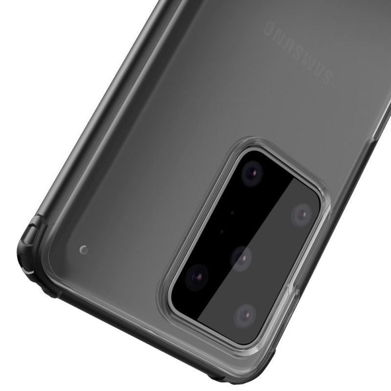 Κάλυμμα Samsung Galaxy S20 Ultra Μαύρο Χρωματιστές Άκρες Ύφανση σιλικόνης