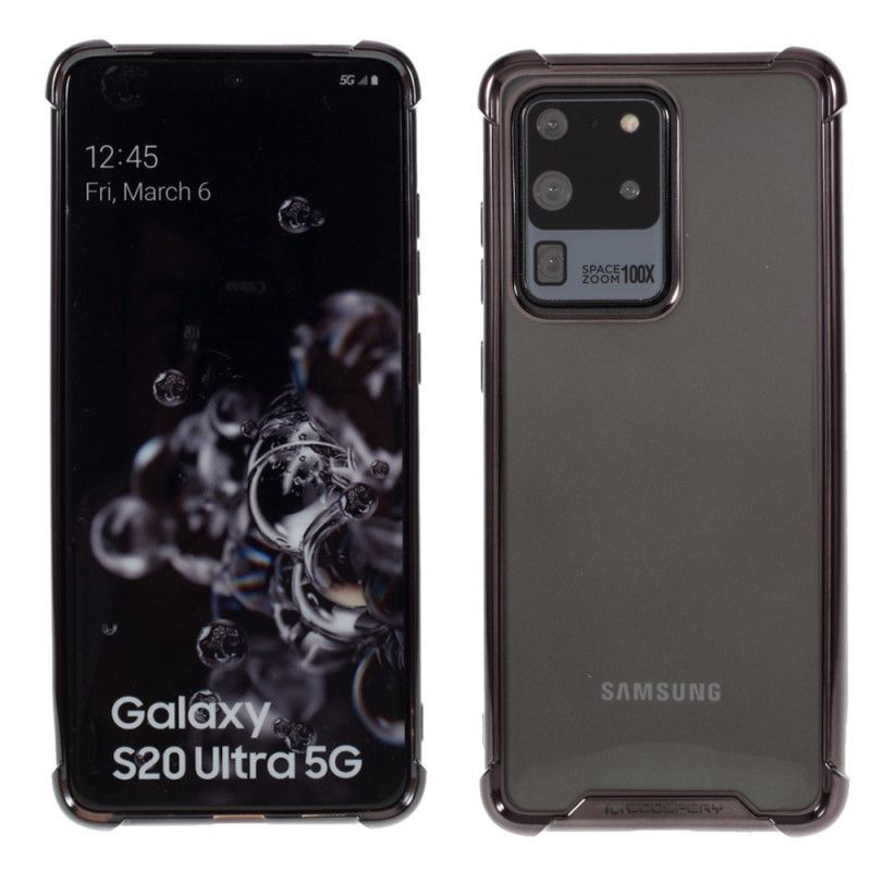 Κάλυμμα Samsung Galaxy S20 Ultra Μαύρο Χρωματιστές Ζάντες Χωρίς Ραφές σιλικόνης