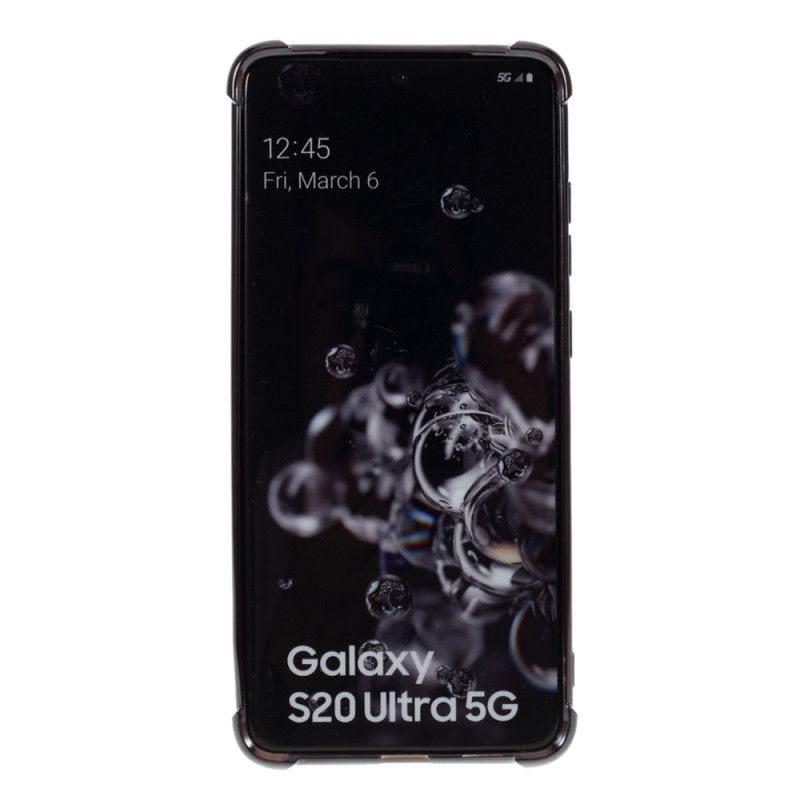 Κάλυμμα Samsung Galaxy S20 Ultra Μαύρο Χρωματιστές Ζάντες Χωρίς Ραφές σιλικόνης
