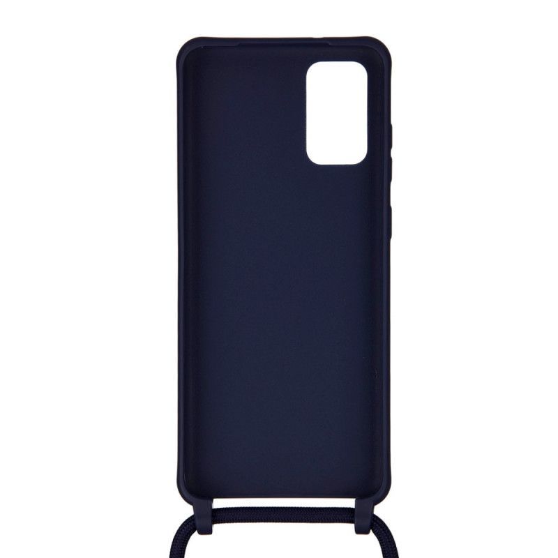 Κάλυμμα Samsung Galaxy S20 Ultra Σκούρο Κόκκινο Σιλικόνη Και Κορδόνι