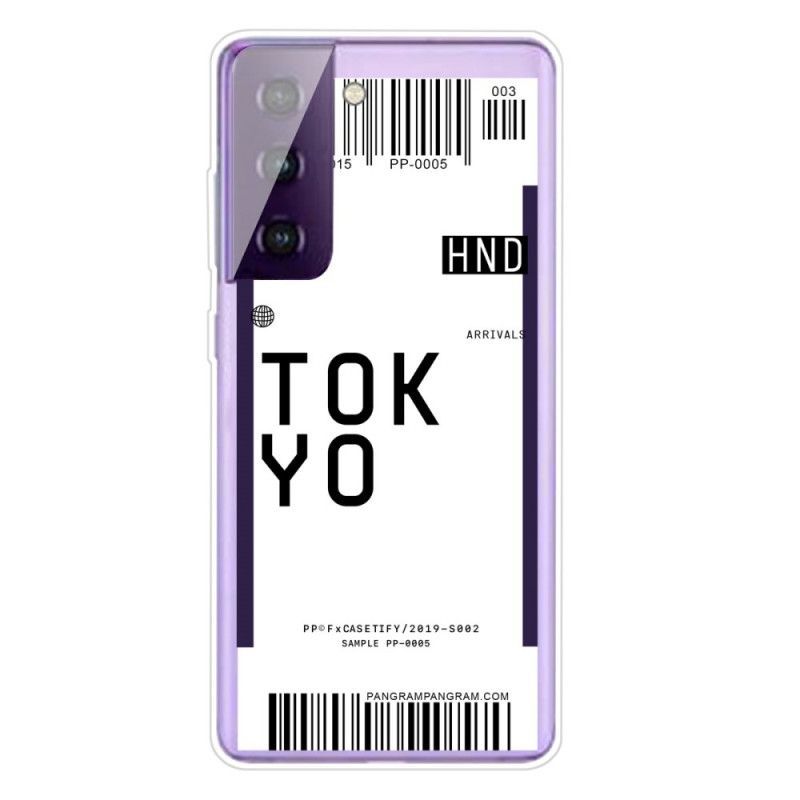 Κάλυμμα Samsung Galaxy S21 5G Μαύρο Κάρτα Επιβίβασης Στο Τόκιο