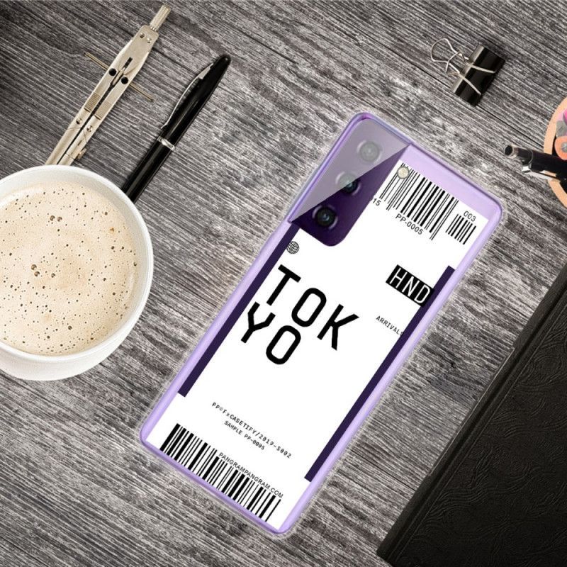 Κάλυμμα Samsung Galaxy S21 5G Μαύρο Κάρτα Επιβίβασης Στο Τόκιο