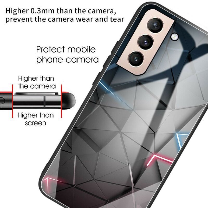 Κάλυμμα Samsung Galaxy S21 FE Θήκες Κινητών Γεωμετρία Σκληρυμένου Γυαλιού