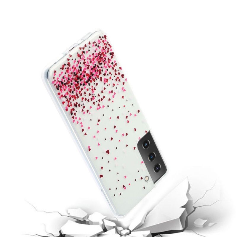 Κάλυμμα Samsung Galaxy S21 Plus 5G Θήκες Κινητών Απρόσκοπτη Πολλαπλές Κόκκινες Καρδιές