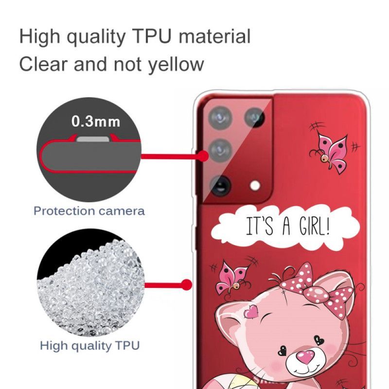 Κάλυμμα Samsung Galaxy S21 Ultra 5G Είναι Κορίτσι σιλικόνης