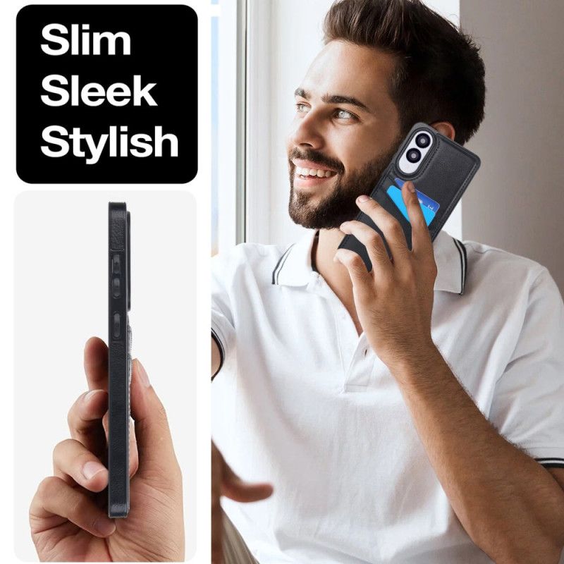 Κάλυμμα Samsung Galaxy S25 5g Edge Δερμάτινο Εφέ Με Θήκη Καρτών