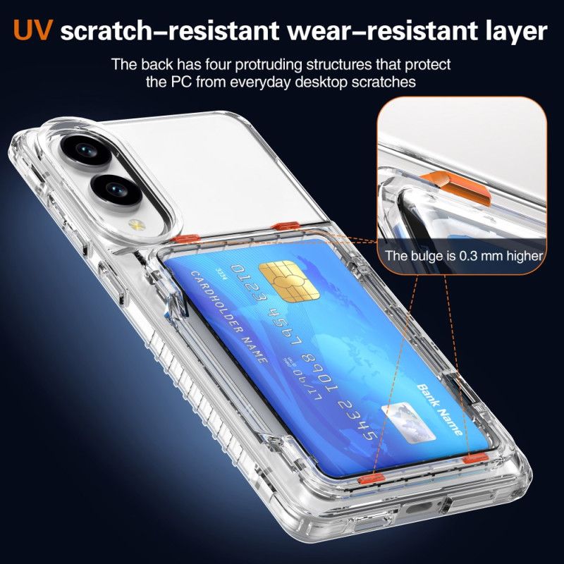 Κάλυμμα Samsung Galaxy S25 5g Edge Διαφανές & Θήκη Καρτών Σιλικόνης