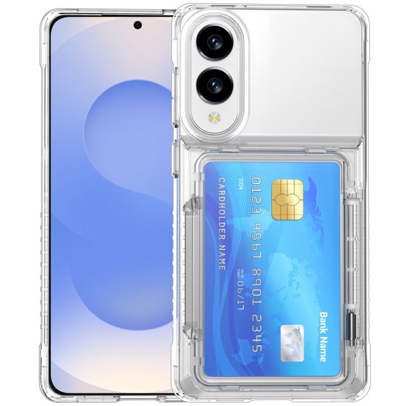 Κάλυμμα Samsung Galaxy S25 5g Edge Διαφανές & Θήκη Καρτών Σιλικόνης