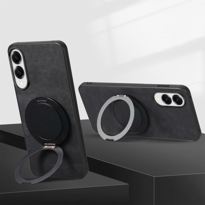 Κάλυμμα Samsung Galaxy S25 5g Edge Εφέ Σουέτ Με Περιστρεφόμενη Βάση Σιλικόνης