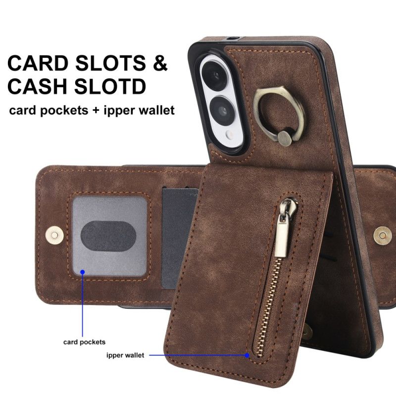 Κάλυμμα Samsung Galaxy S25 5g Edge Πορτοφόλι Με Φερμουάρ Και Τεχνολογία Rfid