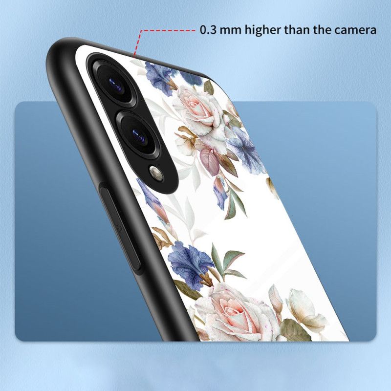 Κάλυμμα Samsung Galaxy S25 5g Edge Σχέδιο Λουλουδιών Από Σκληρυμένο Γυαλί