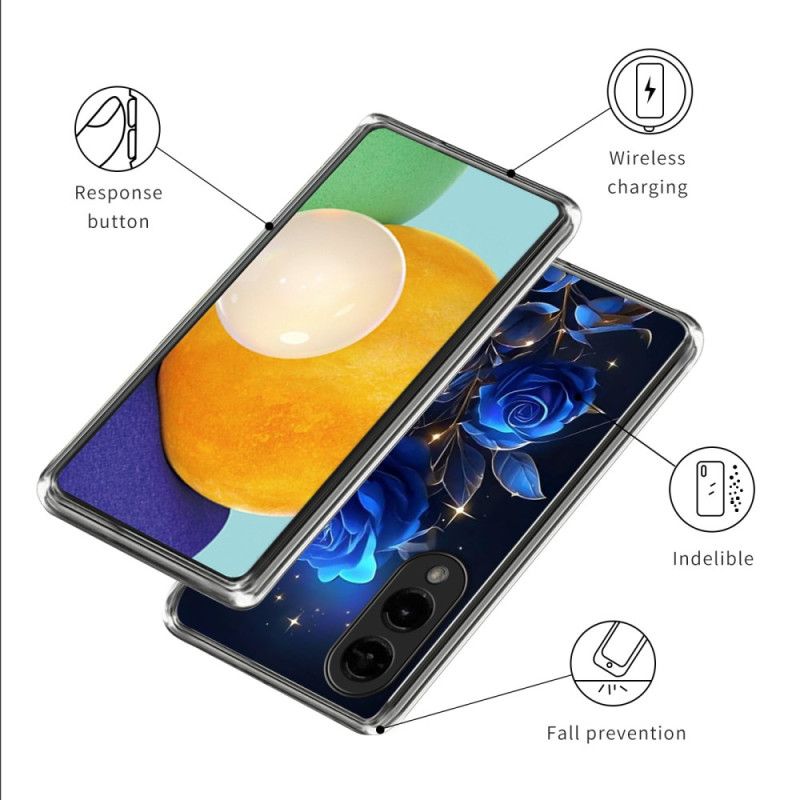 Κάλυμμα Samsung Galaxy S25 5g Edge Θήκες Κινητών Μπλε Τριαντάφυλλα