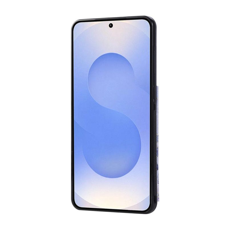 Κάλυμμα Samsung Galaxy S25 5g Edge Θήκη Καρτών Με Λουλούδια Σιλικόνης
