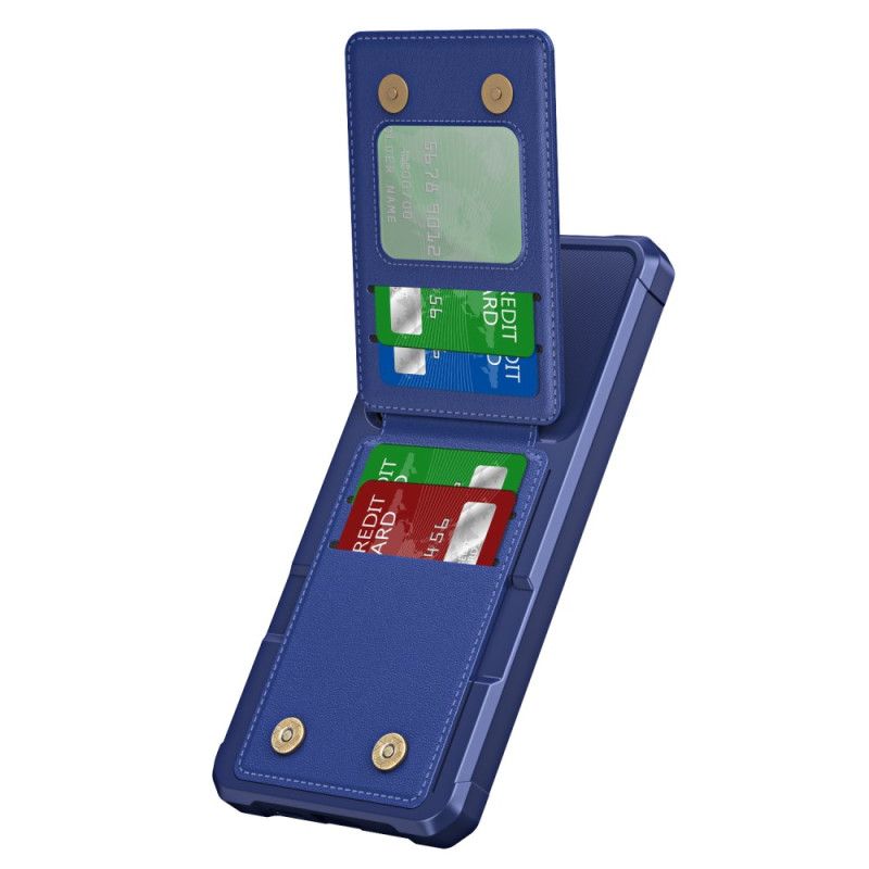 Κάλυμμα Samsung Galaxy S25 5g Θήκη Κάρτας Και Βάση Με Μεταλλικό Εφέ