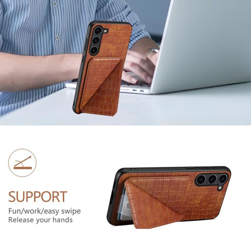 Κάλυμμα Samsung Galaxy S25 5g Θήκη Καρτών Με Υφή Κροκόδειλου