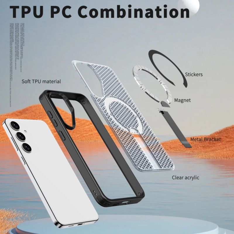 Κάλυμμα Samsung Galaxy S25 Fe Magsafe Με Βάση Με Ανάγλυφο Σχέδιο