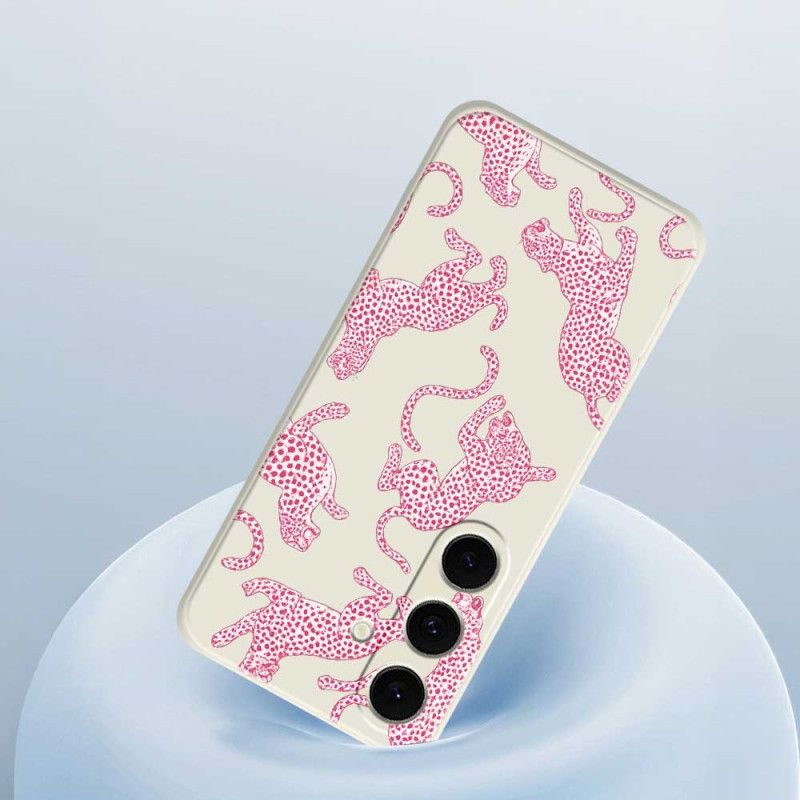 Κάλυμμα Samsung Galaxy S25 Fe Σιλικόνη Pink Leopard Σιλικόνης