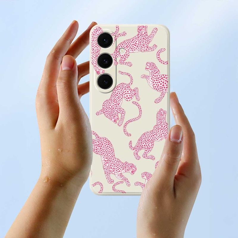 Κάλυμμα Samsung Galaxy S25 Fe Σιλικόνη Pink Leopard Σιλικόνης