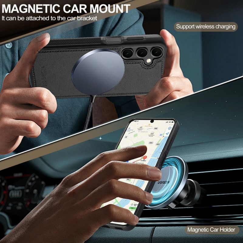 Κάλυμμα Samsung Galaxy S25 Fe Συμβατό Με Magsafe Δερμάτινο Στυλ Σιλικόνης