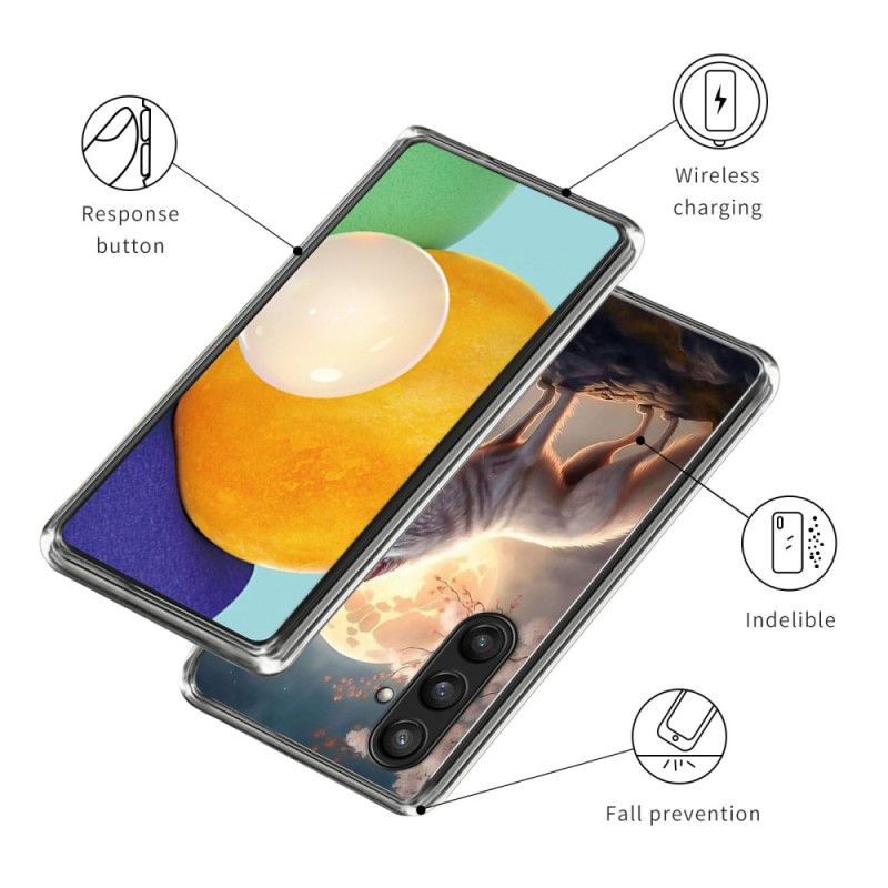 Κάλυμμα Samsung Galaxy S25 Plus 5g Λύκος Στο Φεγγάρι