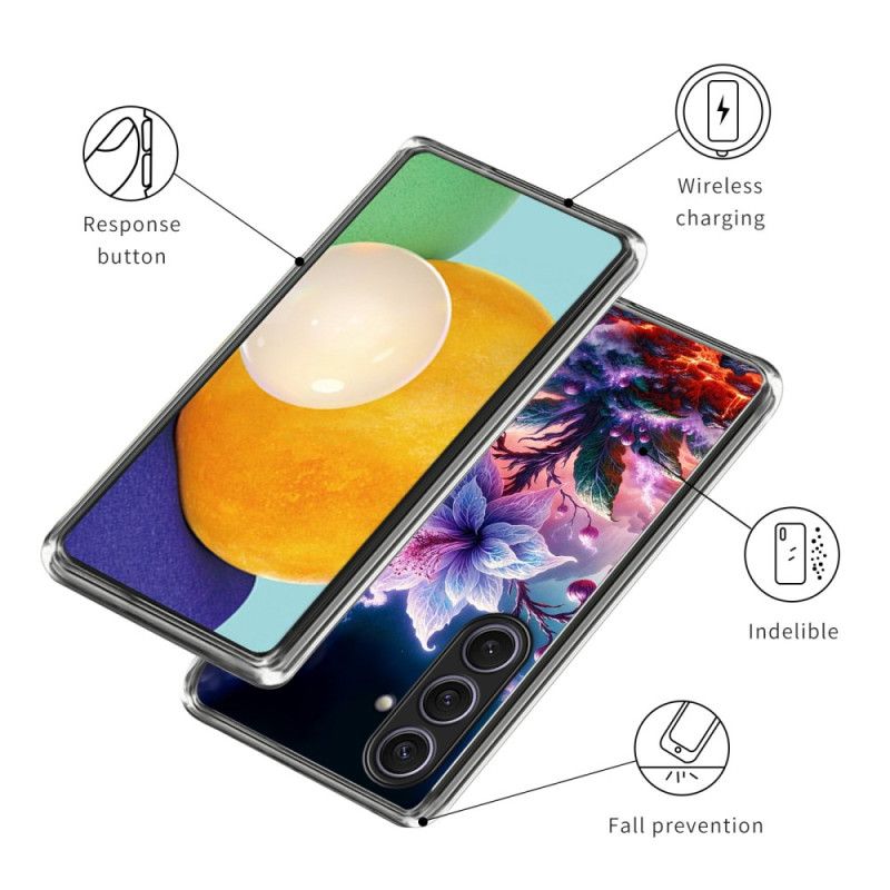 Κάλυμμα Samsung Galaxy S25 Plus 5g Μωβ Λουλούδια