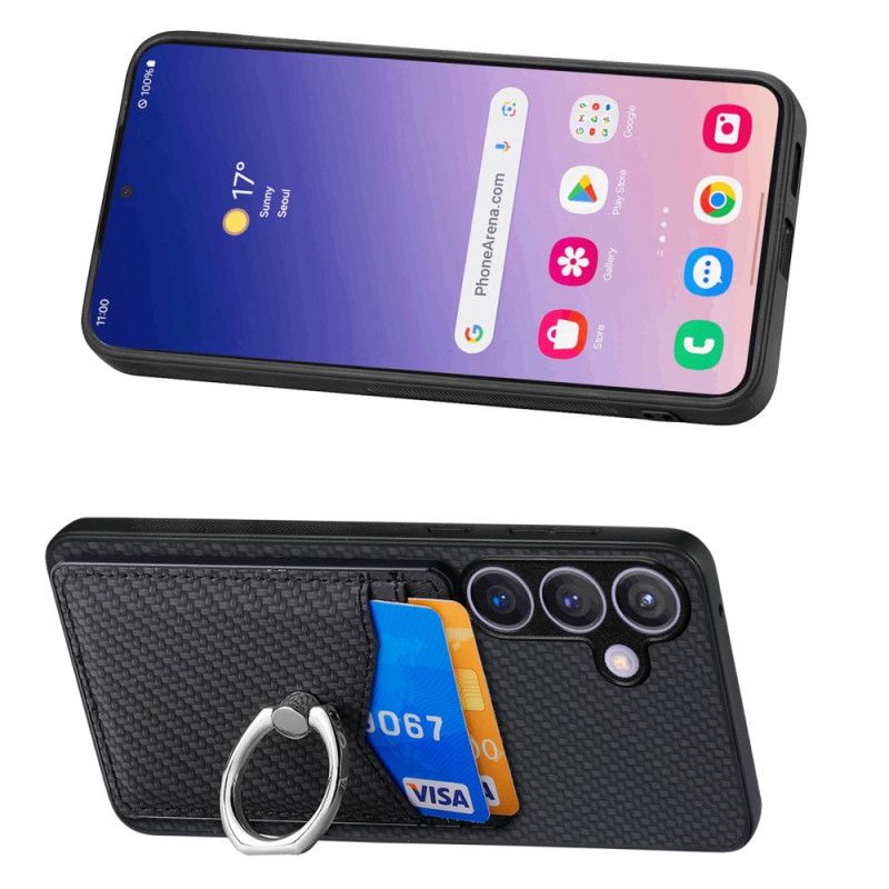 Κάλυμμα Samsung Galaxy S25 Plus 5g Θήκες Κινητών Θήκη Κάρτας & Δαχτυλιδιού Από Ίνες Άνθρακα