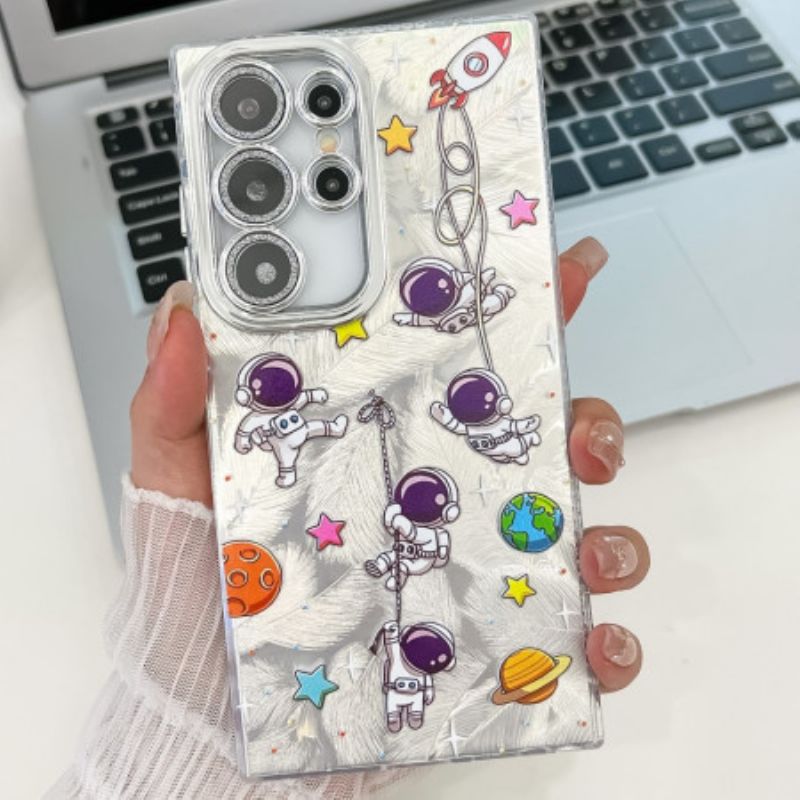 Κάλυμμα Samsung Galaxy S25 Ultra 5g Αστροναύτης Με Προστατευτικό Φακού