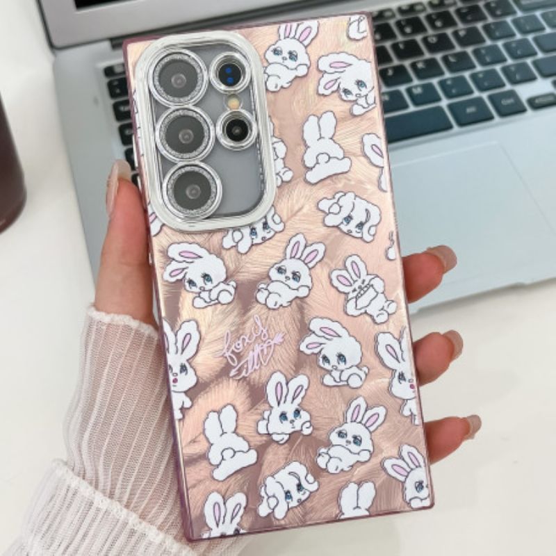 Κάλυμμα Samsung Galaxy S25 Ultra 5g Διασκεδαστικά Κουνελάκια Με Προστατευτικό Φακού
