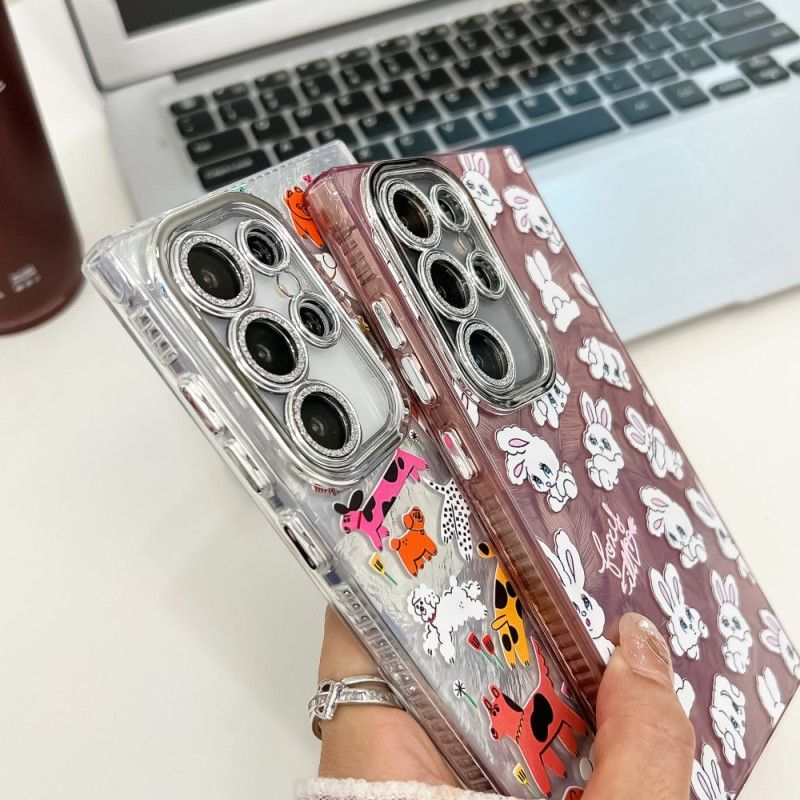 Κάλυμμα Samsung Galaxy S25 Ultra 5g Διασκεδαστικά Κουνελάκια Με Προστατευτικό Φακού