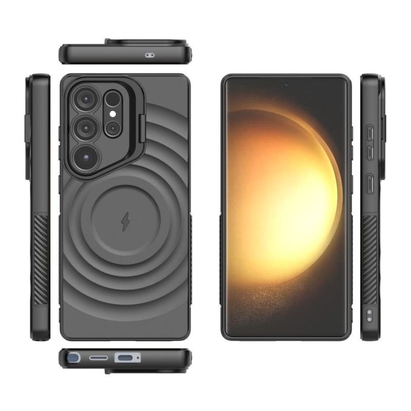 Κάλυμμα Samsung Galaxy S25 Ultra 5g Συμβατό Με Magsafe Κυματιστό Σχέδιο Με Βάση