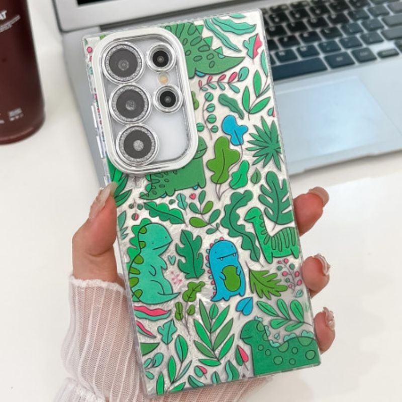 Κάλυμμα Samsung Galaxy S25 Ultra 5g Θήκες Κινητών Διασκεδαστικοί Δεινόσαυροι Με Προστατευτικό Φακού