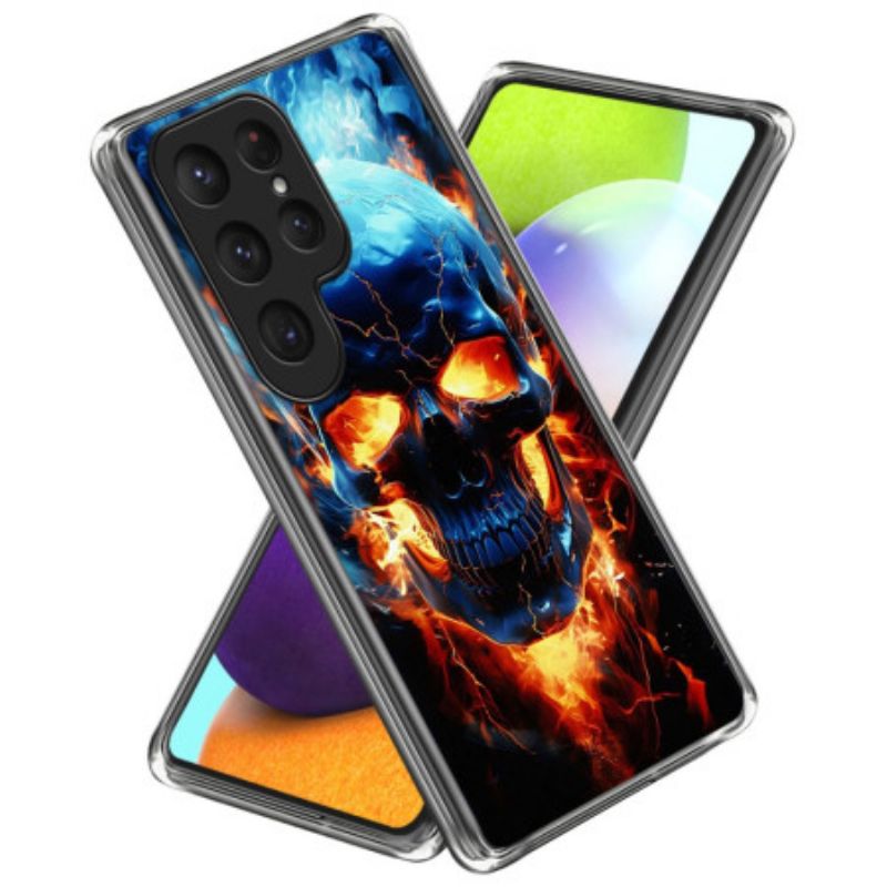Κάλυμμα Samsung Galaxy S25 Ultra 5g Θήκες Κινητών Φλεγόμενο Κρανίο